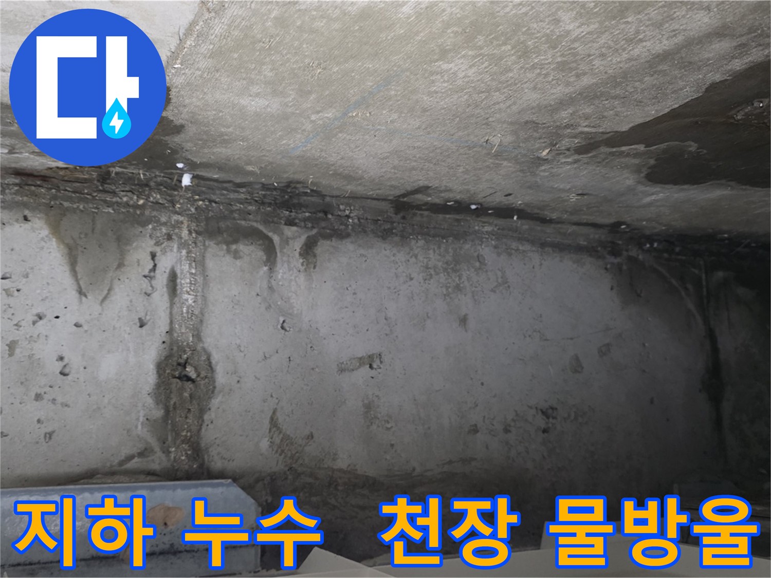 오남 건물 지하 누수 - 천장 물방울