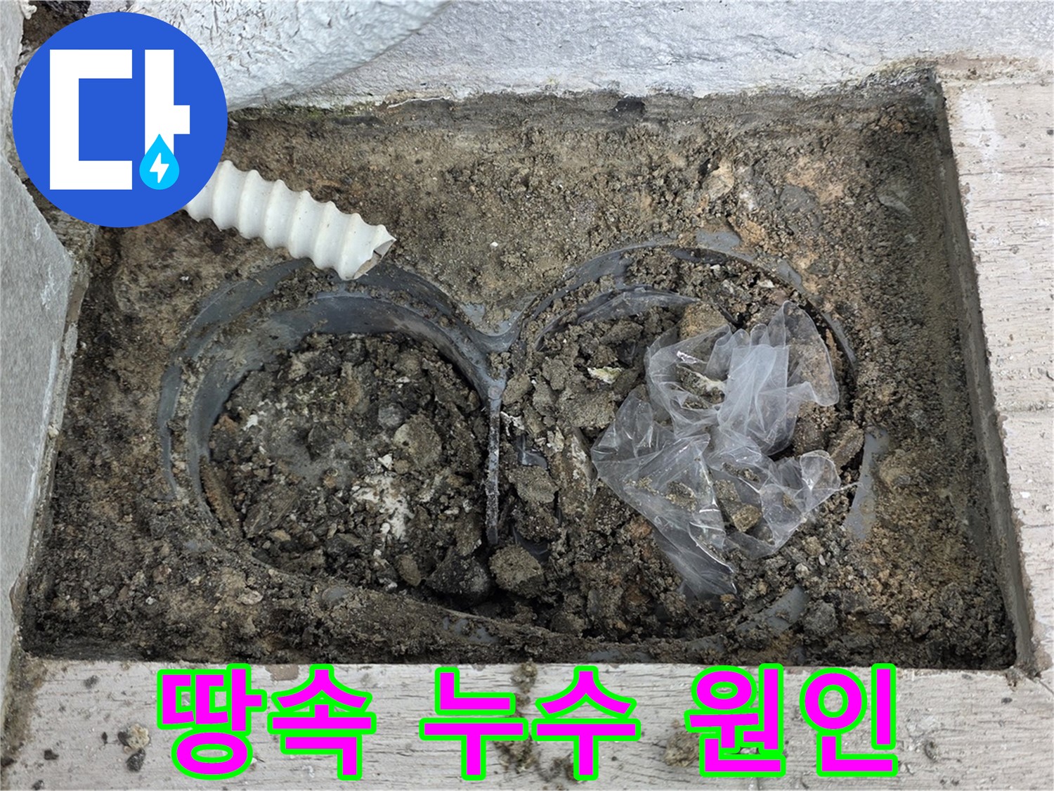 중계3동 청구3차 아파트에서 외부 정원 땅속 누수 원인을 파악하고 있습니다 - 정확한 원인 분석으로 재발 방지!