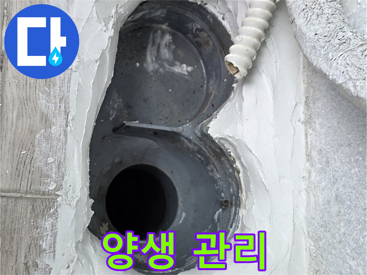 중계동 청구3차 아파트 하수구 - 꼼꼼한 양생 관리로 완벽 방수 완성