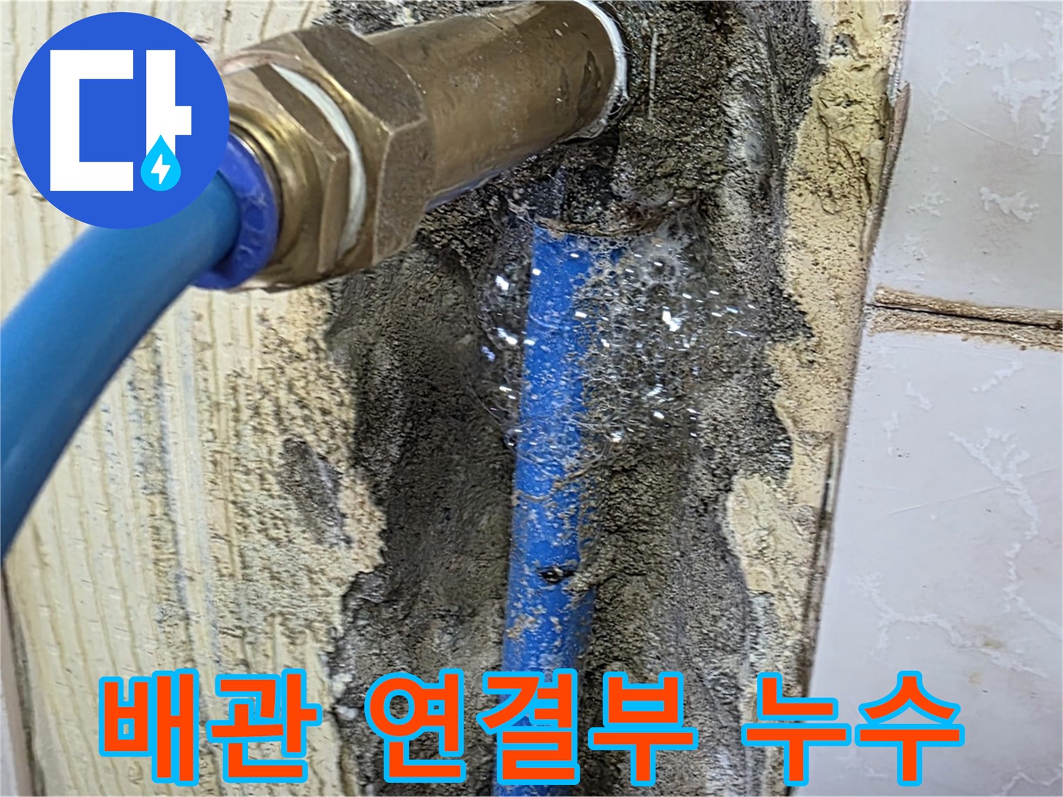 남양주 진건읍 누수 현장 - 배관 연결부에서 발생하는 누수를 정확하게 확인하고 있습니다.