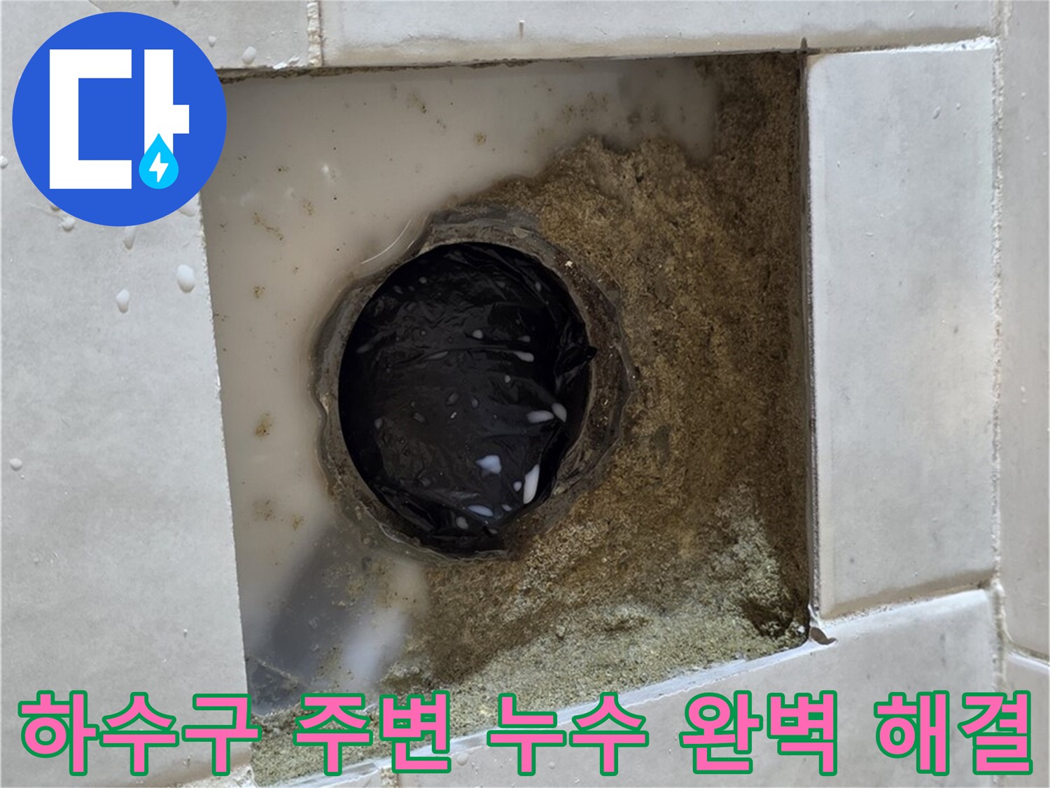 과천 문원동 욕실 하수구 주변 누수 - 물이 새는 하수구 주변, 완벽한 해결로 안심