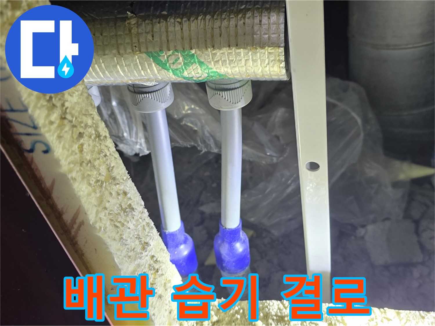 삼숭동 양주자이 아파트 누수 - 배관 연결 부위 주변 습기 및 결로 발생 여부 집중 확인