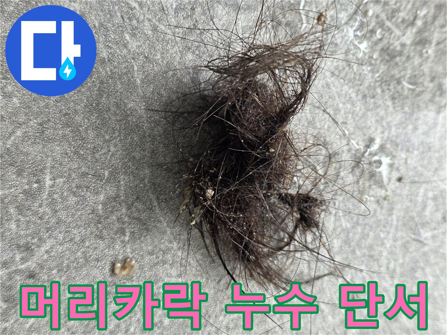 머리카락 누수 단서 - 누수 위치를 알려주는 중요한 단서가 될 수 있습니다.