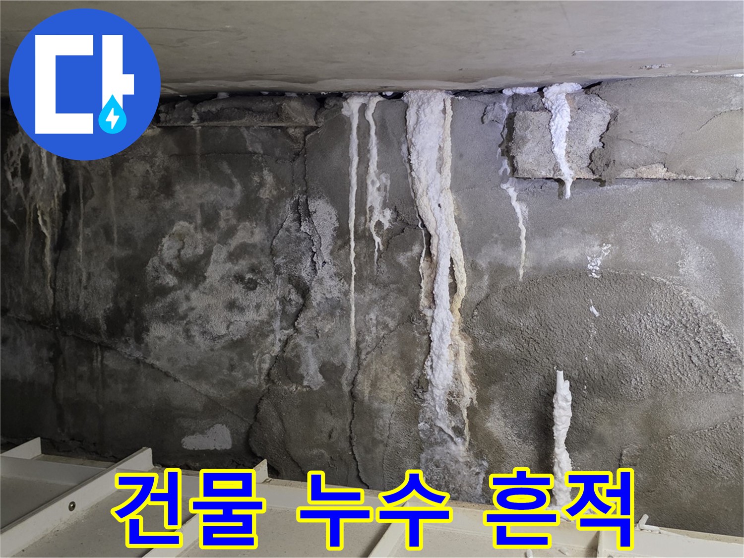건물 벽면 누수 흔적 - 꼼꼼한 점검으로 숨겨진 누수까지 찾아 해결