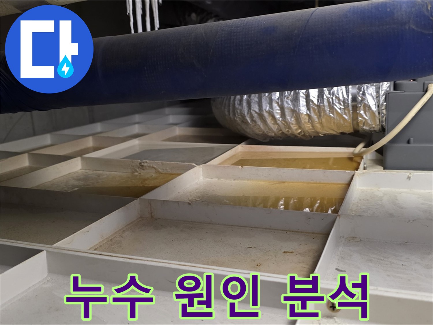 건물 하부 누수 원인 분석 - 격자 구조 내부의 누수 경로 추적