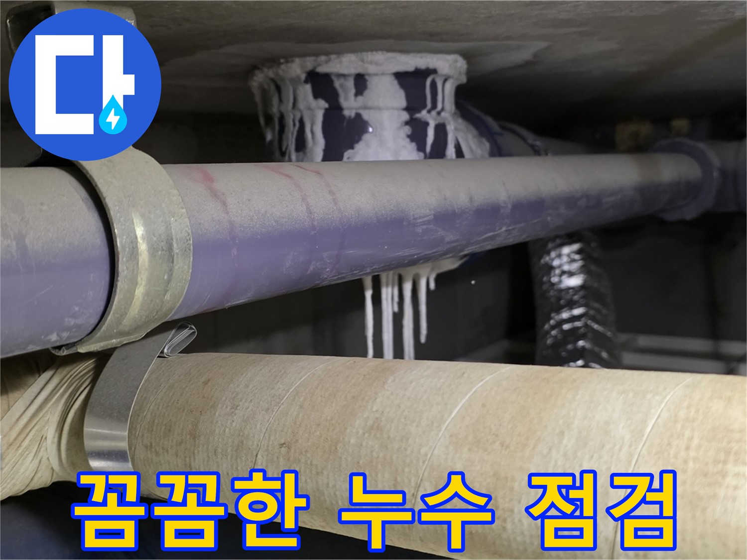 꼼꼼한 누수 점검 - 누수 원인을 정확히 파악하기 위한 꼼꼼한 과정입니다.