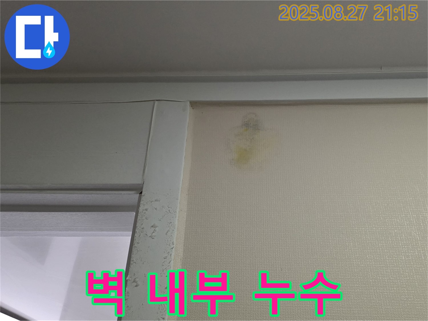 벽 내부 누수 - 성남시 분당구 운중동 산운마을 6단지에서 벽 내부에서 발생한 누수를 확인하는 모습입니다.