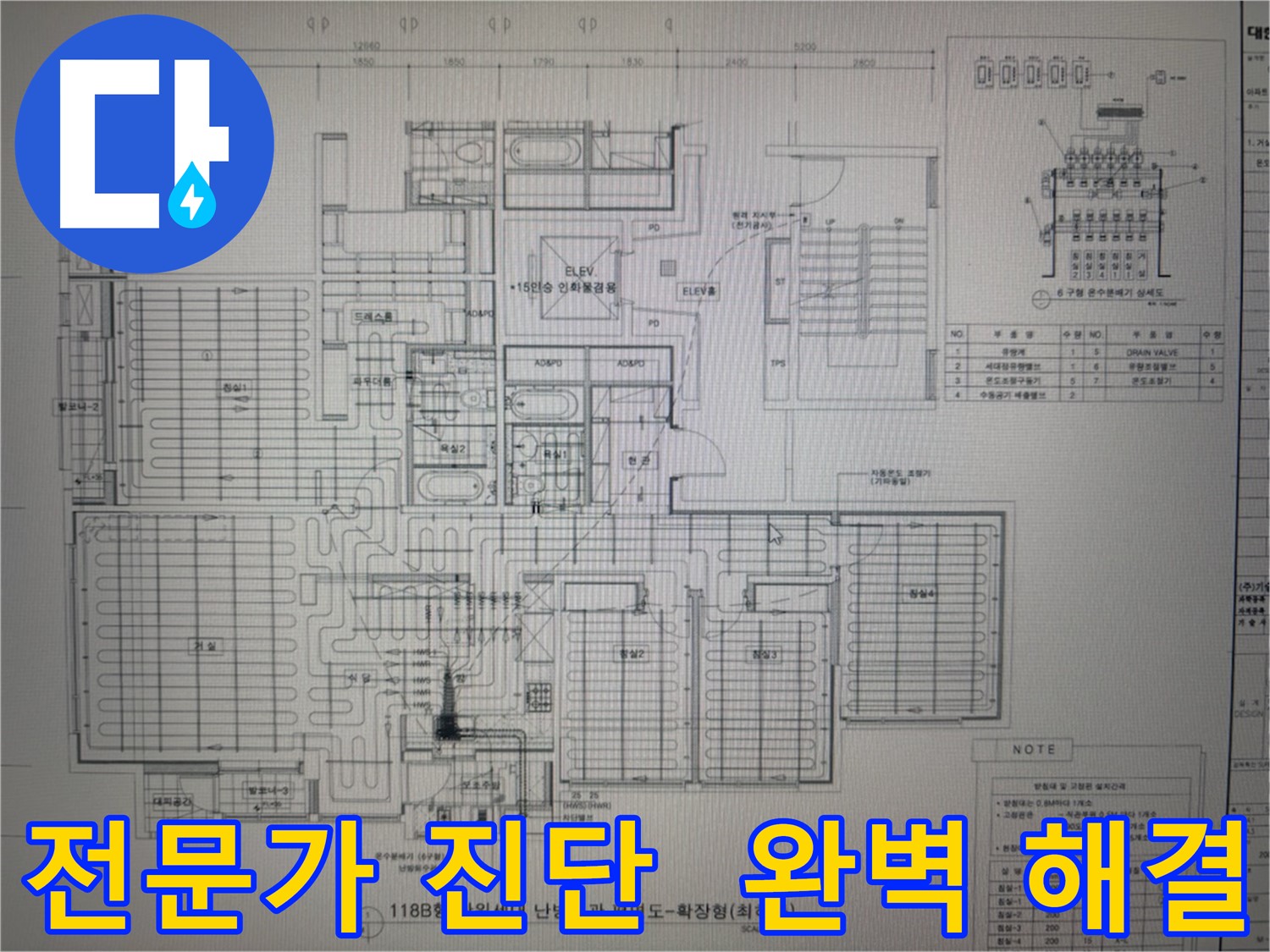 분당 산운로 121 - 전문가의 꼼꼼한 진단, 누수 문제 완벽 해결