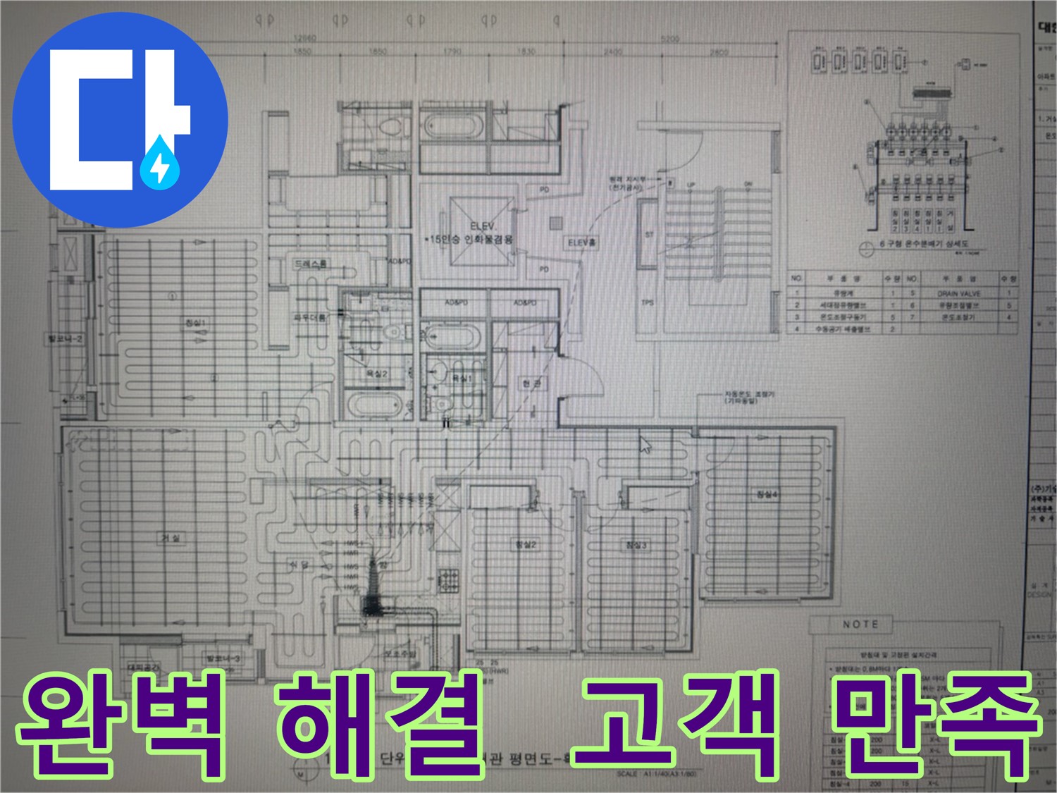 분당구 운중동 산운로 누수 - 완벽한 해결, 고객 만족 최선