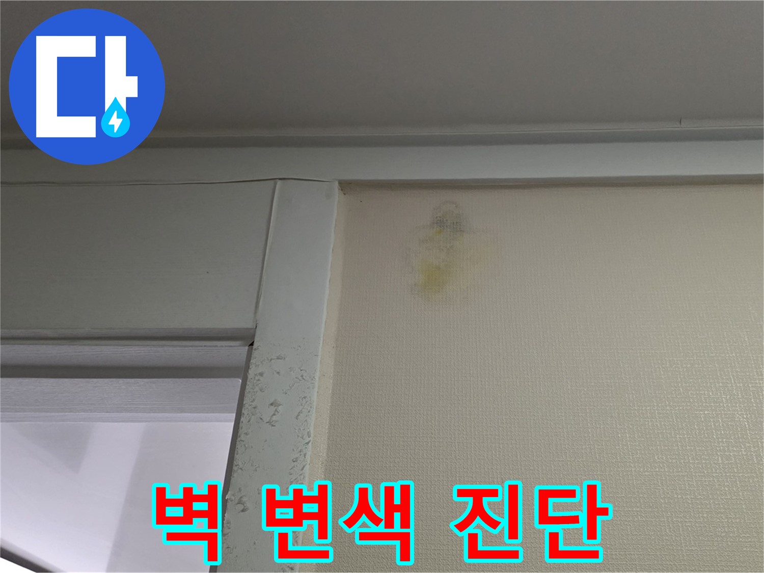 성남 분당 운중동 산운마을 아파트 - 벽 변색 누수 초기 의심