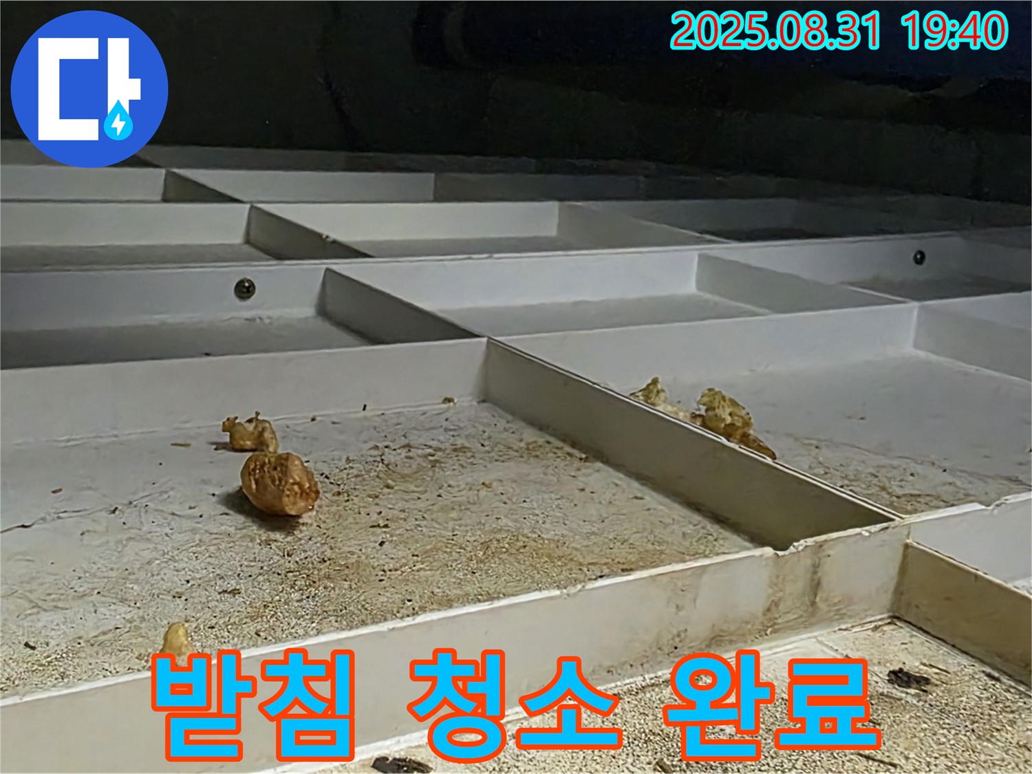 분당 구미동 누수 - 천장 배수 받침 꼼꼼하게 청소 완료