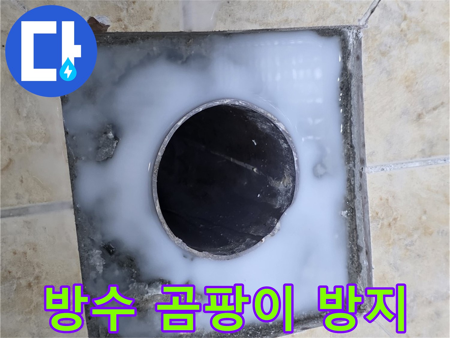 욕실 배수구 주변 방수 - 곰팡이 방지 - 묵동 누수, 깨끗한 욕실을 만들어 드립니다!