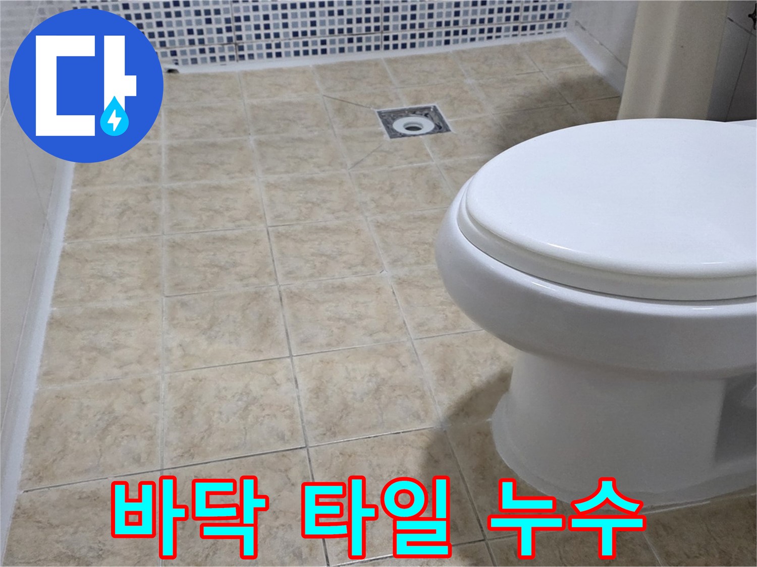 화장실 바닥 누수 - 타일 사이 백시멘트 문제 해결