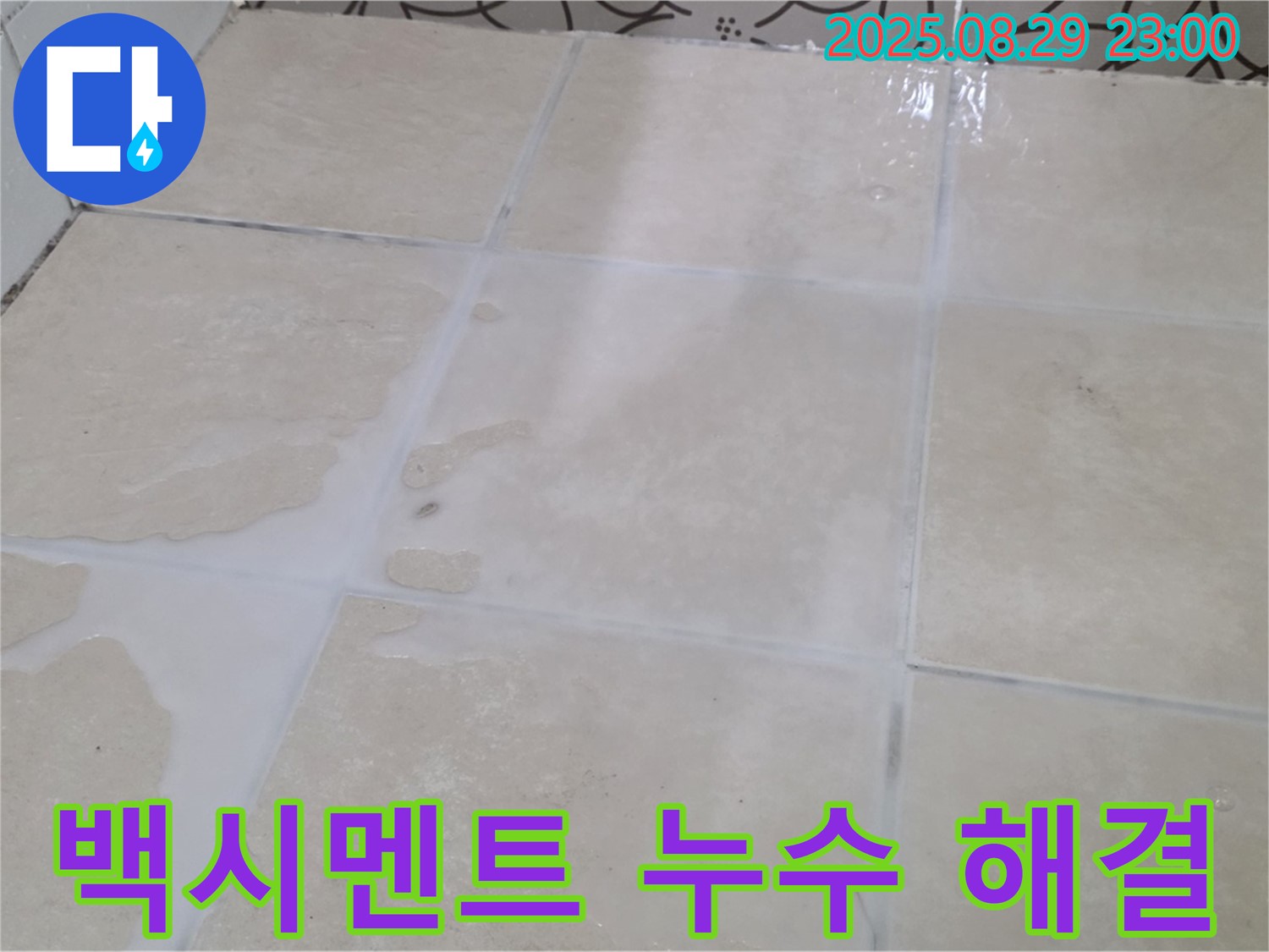 양주시 백석읍 서광아파트 타일 - 백시멘트 누수 - 꼼꼼한 보수 작업