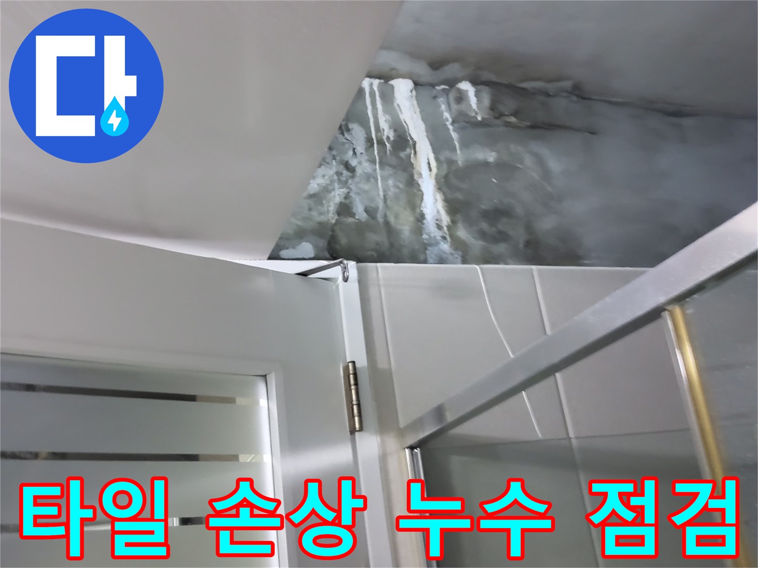 성남 분당 운중동 아파트 샤워부스 옆 타일 손상 및 누수 가능성 점검 - 꼼꼼한 확인 과정