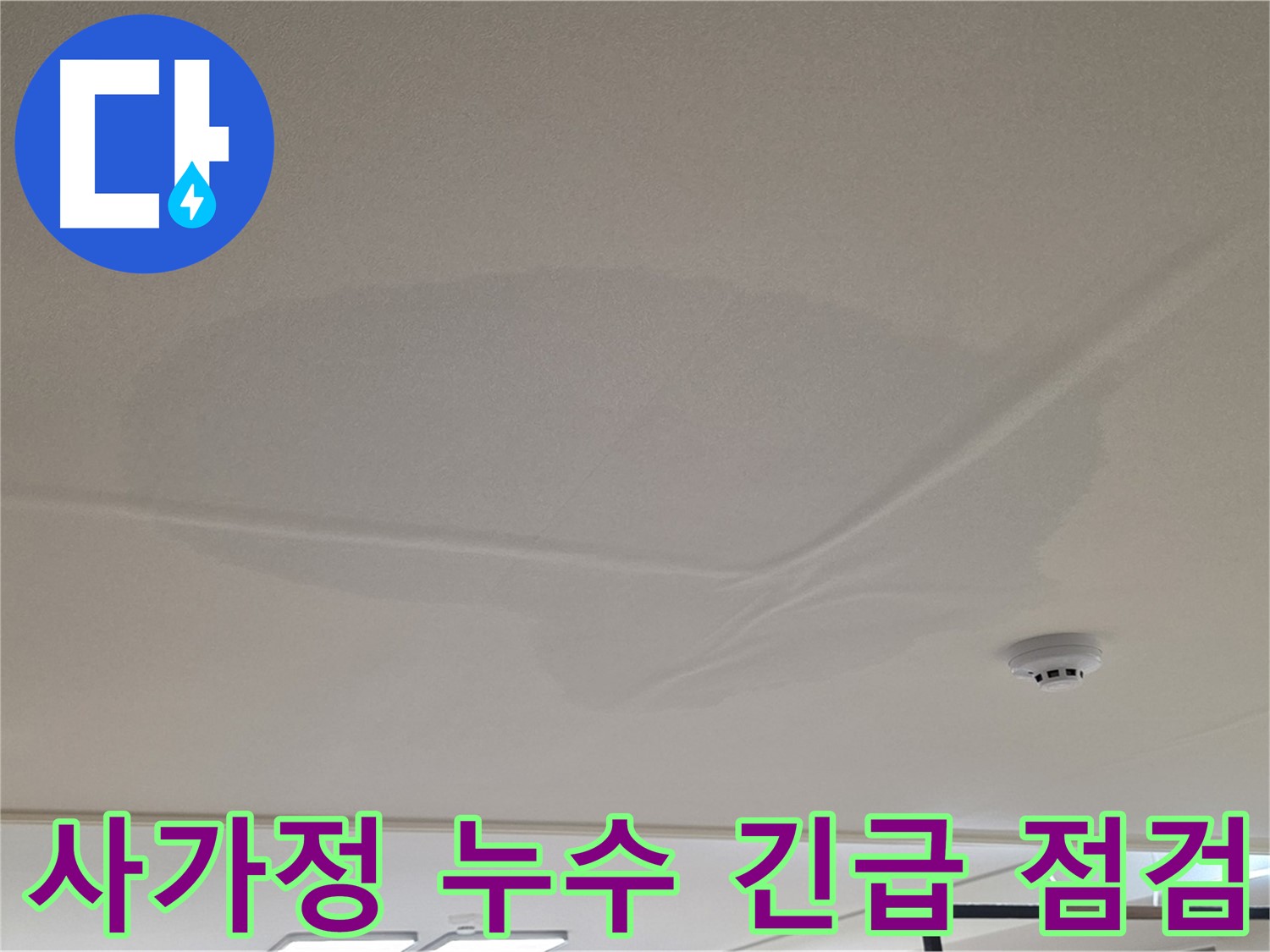사가정 아파트 천장 누수 - 넓은 범위 물 얼룩 - 긴급 점검 및 진단