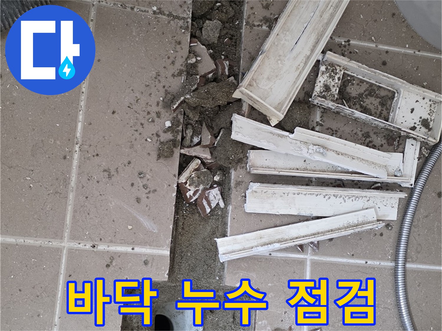 일동면 아파트 욕실 바닥 - 누수 원인 파악을 위한 꼼꼼한 점검 작업