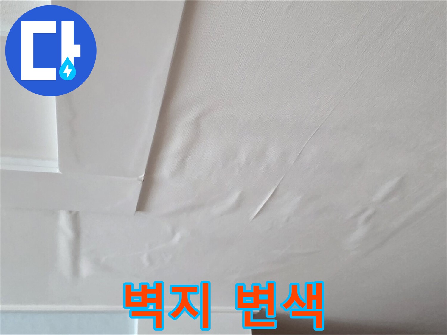 포천 일동 천장 누수 - 벽지 변색과 곰팡이 발생