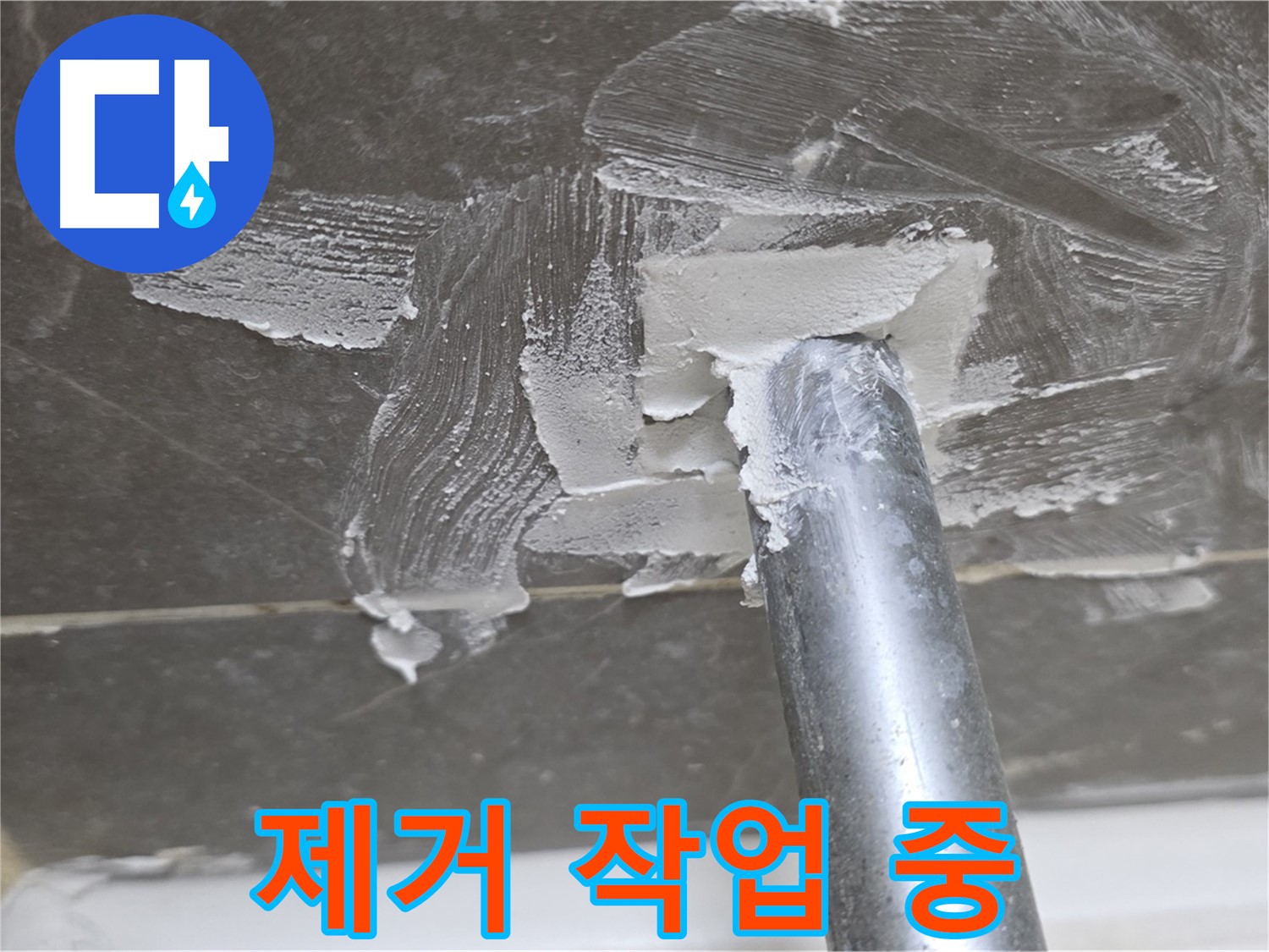 메꿈재 제거 작업 중 - 세심한 손길