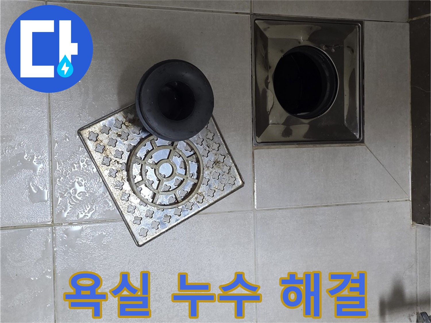 양주 옥정 율정마을 아파트 욕실 누수 해결 - 배수구 주변 실리콘 시공으로 완벽 차단