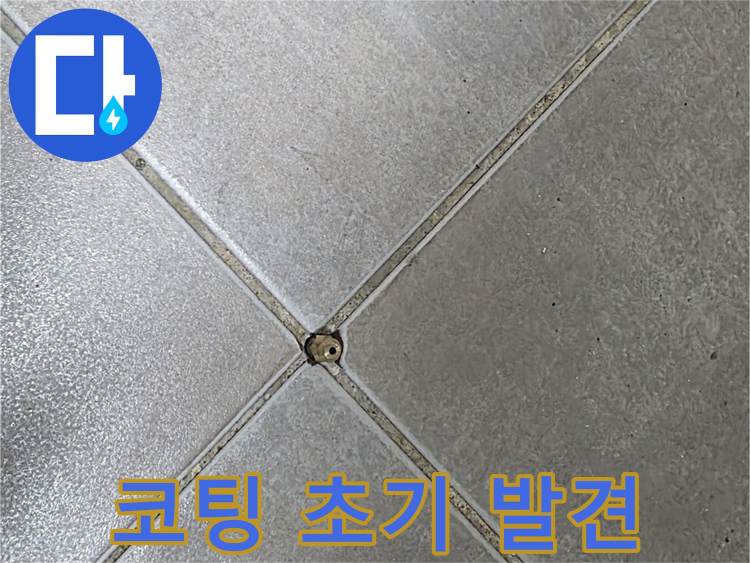 양주 옥정동 율정마을 13단지 아파트 타일 틈새 코팅 - 초기 발견 사진입니다.