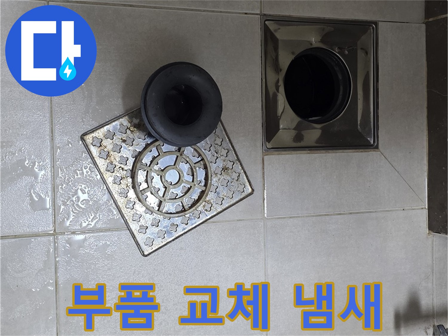 옥정 율정마을 아파트 욕실 배수구 부품 교체 - 누수와 냄새를 동시에 해결