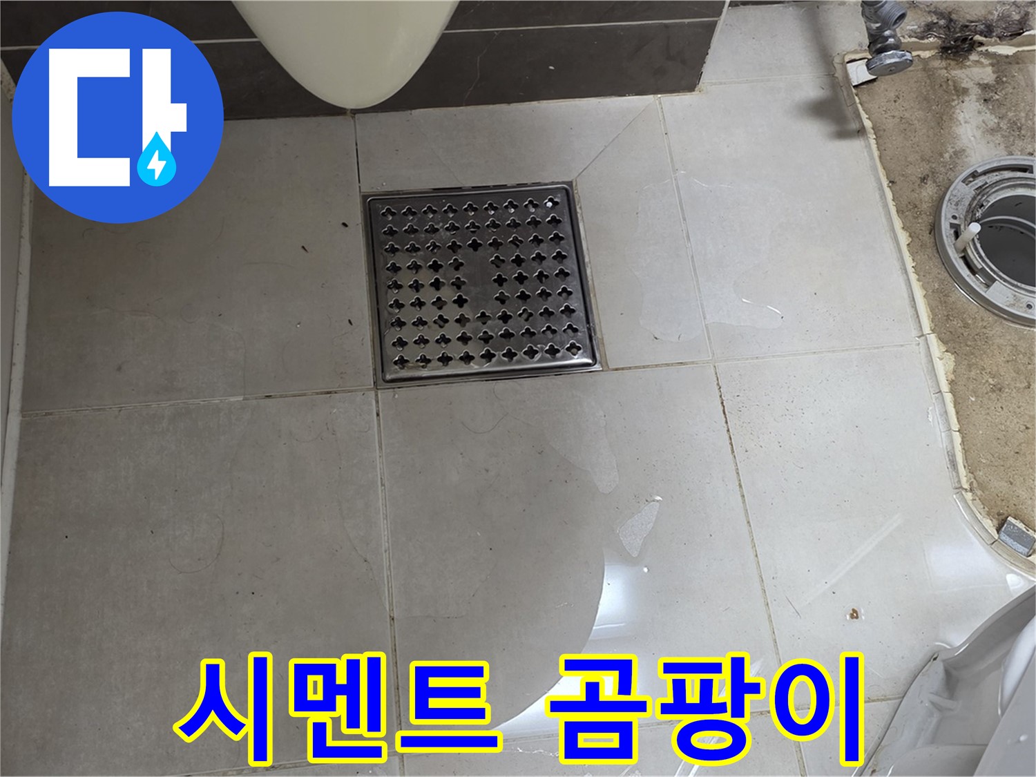 옥정동 율정마을 1309동 아파트 변기 누수 - 변기 시멘트 틈새를 방치하면 곰팡이가 생길 수 있습니다!