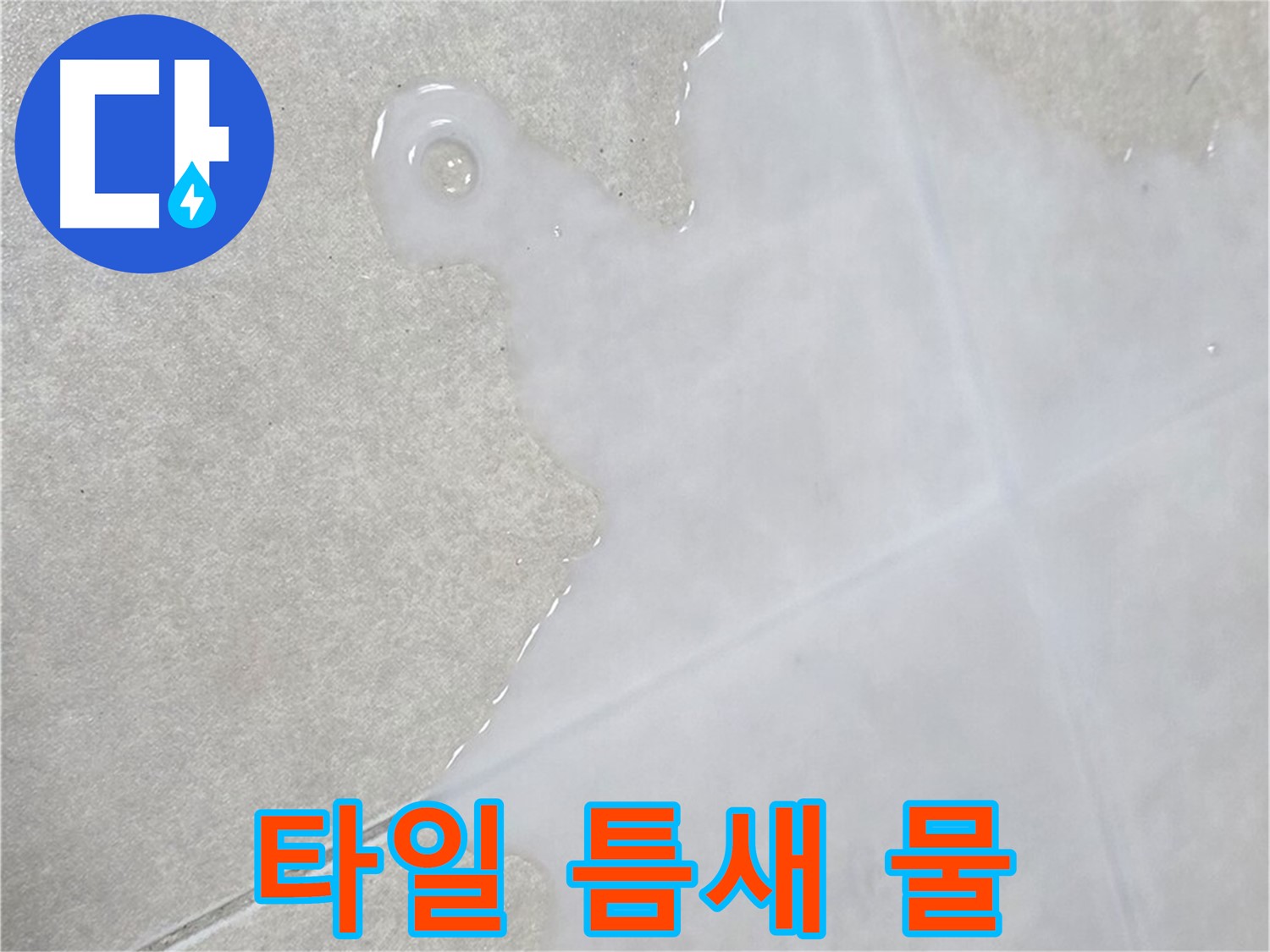 옥정신도시 율정마을 아파트 타일 틈새 물 - 누수 가능성 꼼꼼히 진단