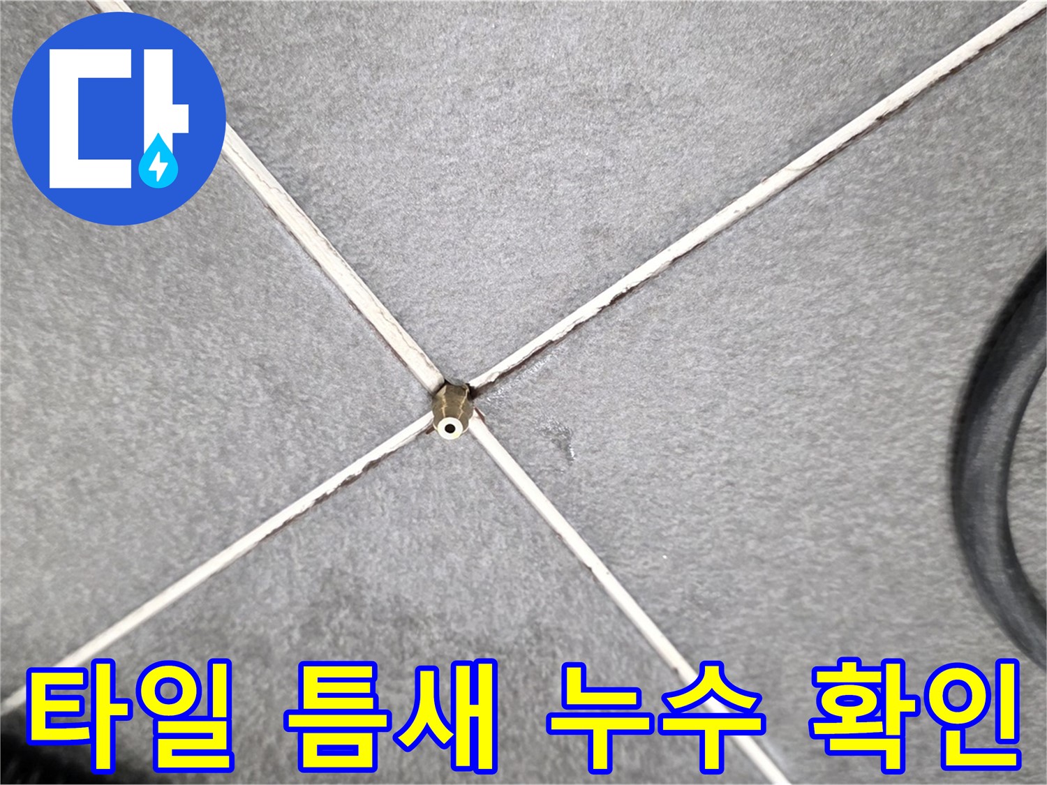 타일 틈새 누수 확인 - 꼼꼼한 점검으로 찾아낸 누수