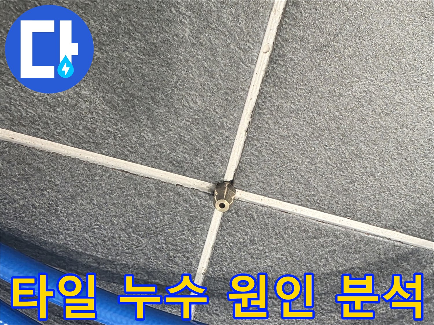 파주시 동패동 운정어반프라임 아파트 누수 - 타일 주변 누수 원인을 꼼꼼히 분석하는 모습입니다.