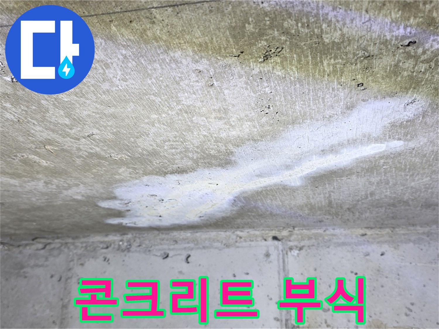 중계2동 현대5차 천장 누수 - 콘크리트 부식 진행 - 구조 안전 위협