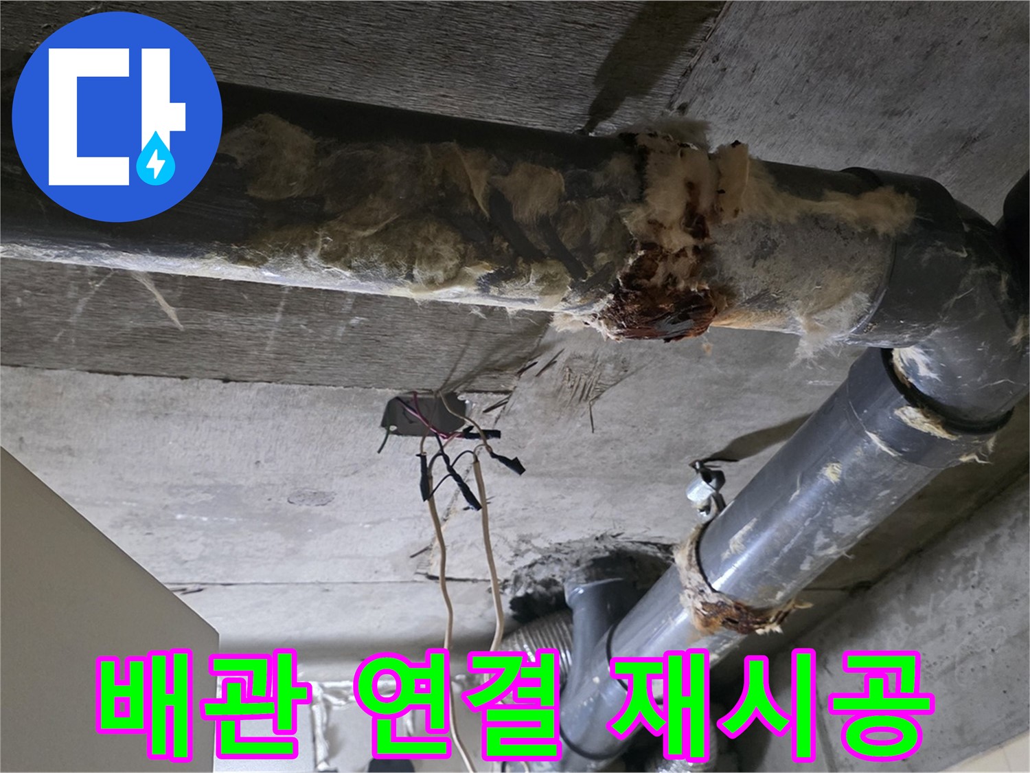 신사동 새절역 현대아파트 누수 - 오수 배관 연결 불량 긴급 재시공 준비