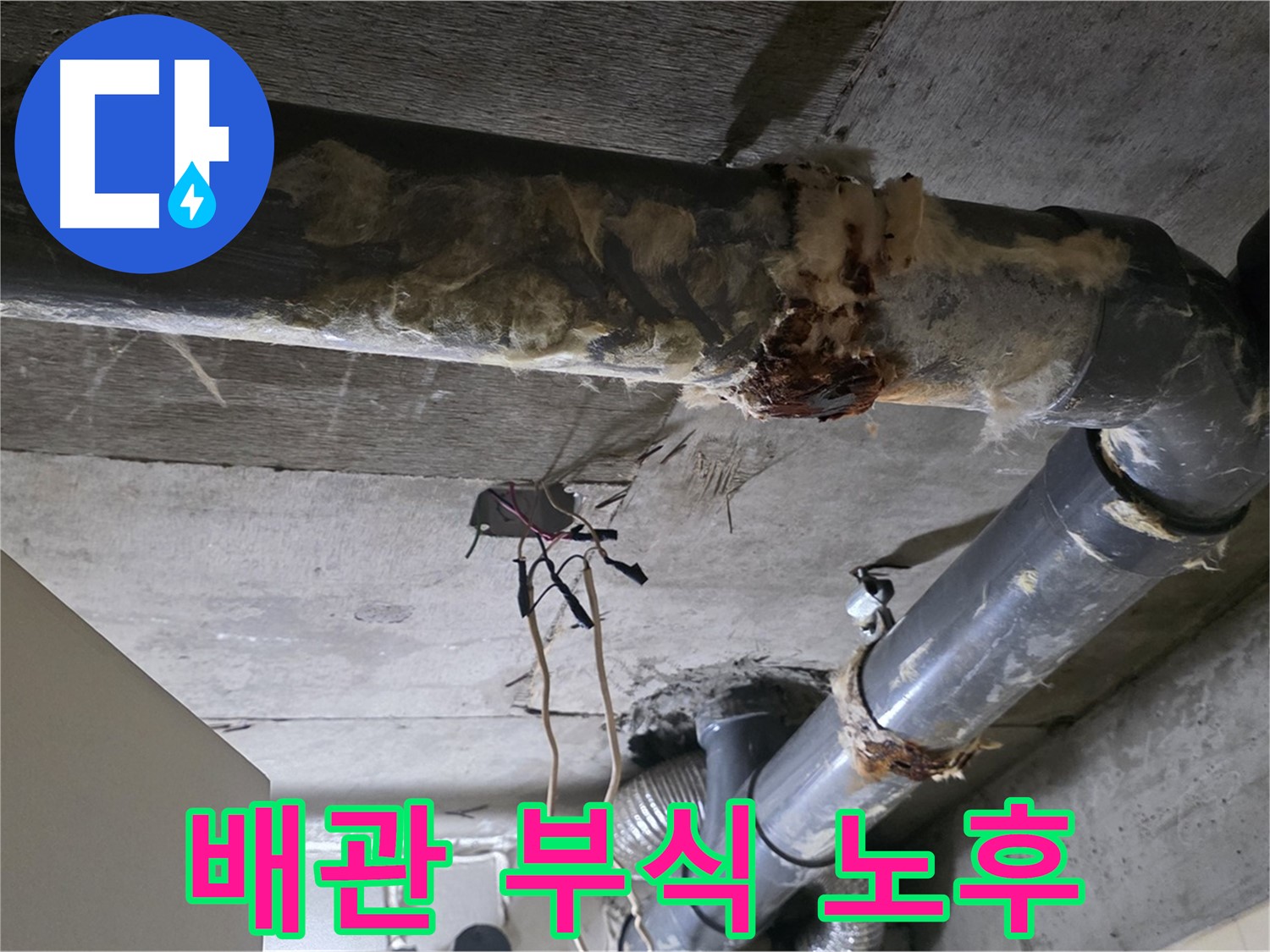 신사동 새절역현대아파트 누수 - 오수 배관 부식과 노후화