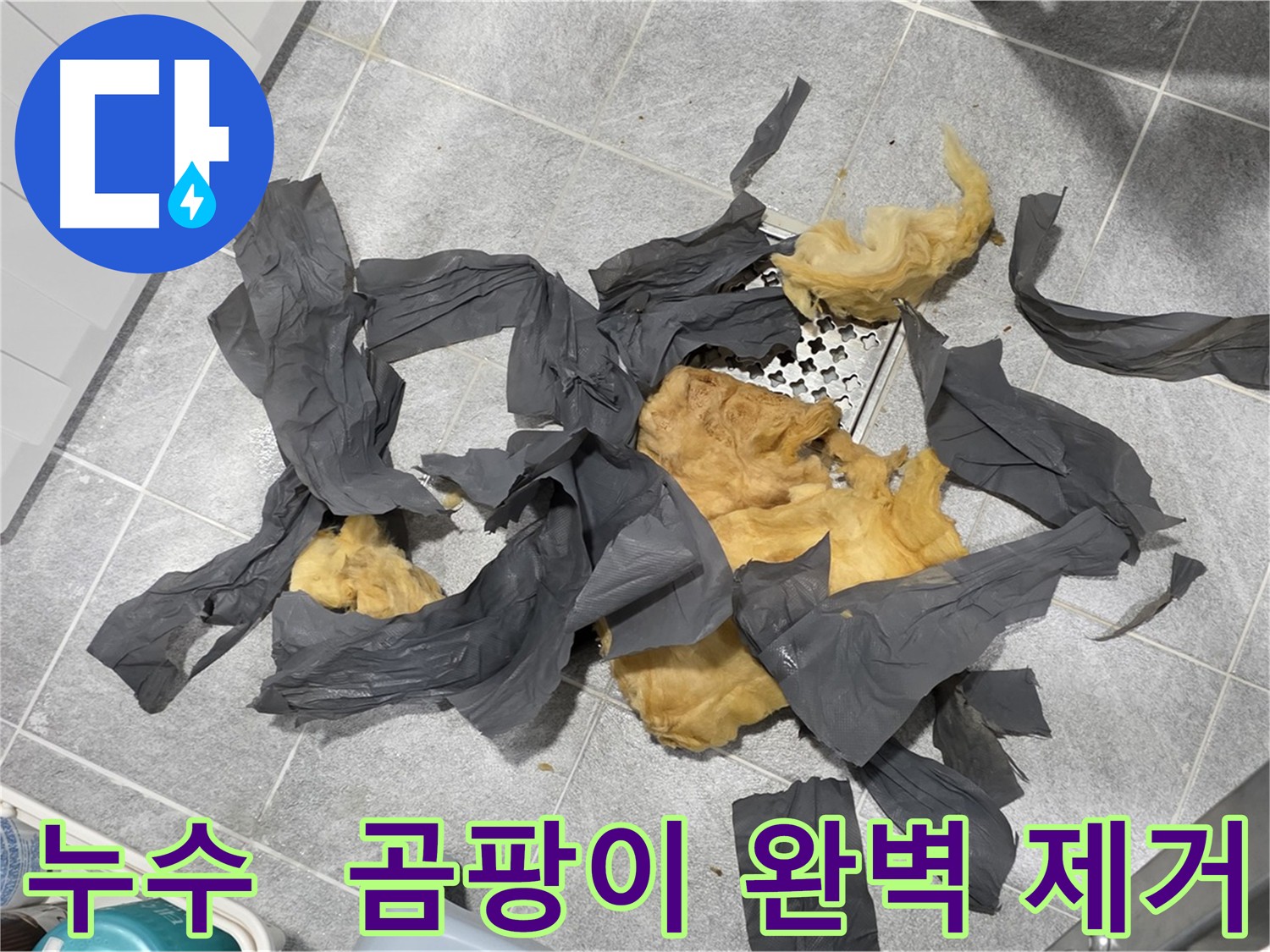 하수 배관 곰팡이 방음재 - 완벽 제거 시공