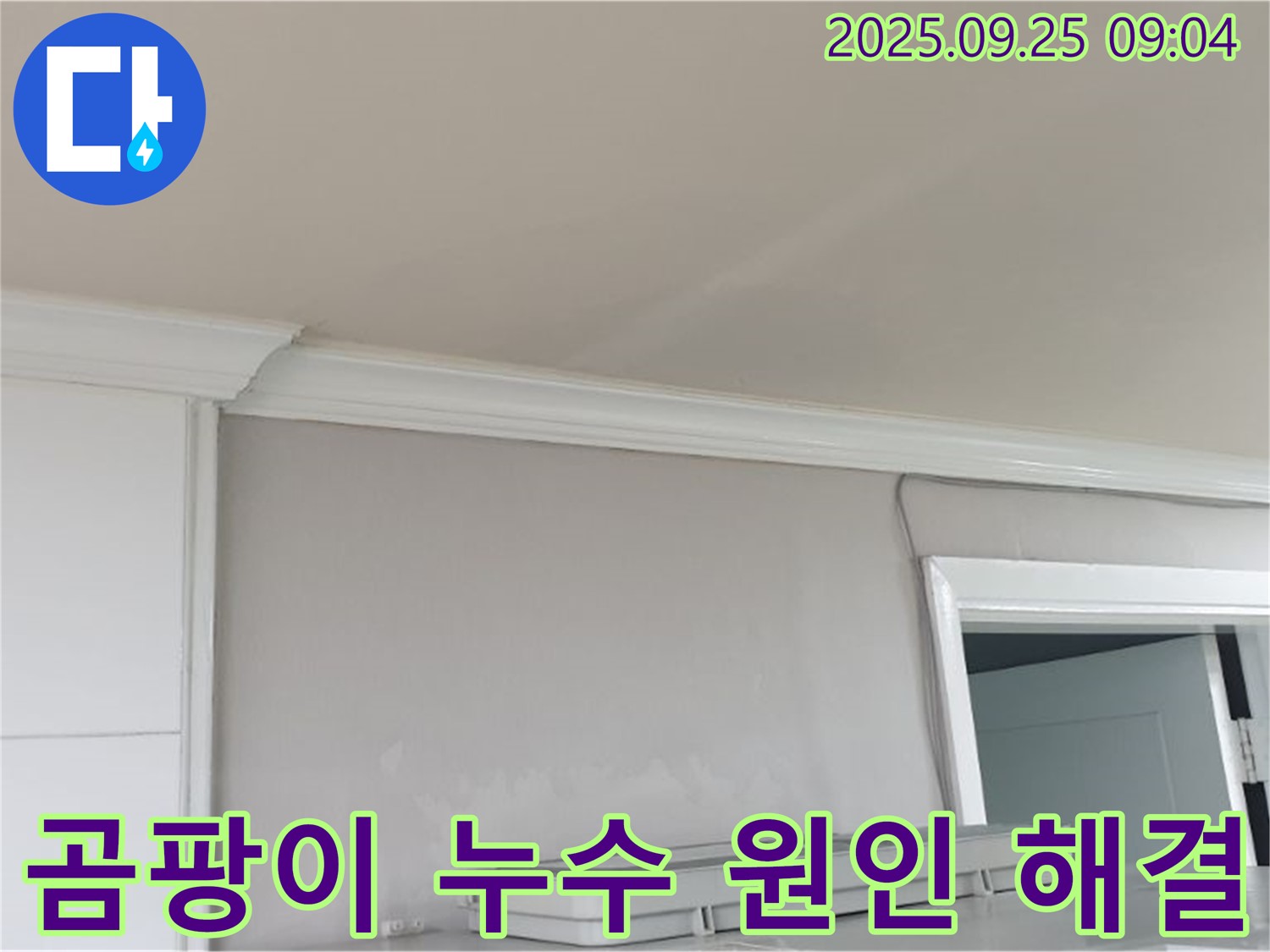 백석읍 연곡리 - 곰팡이 핀 천장 누수, 원인 분석부터 완벽 해결까지 책임 시공.