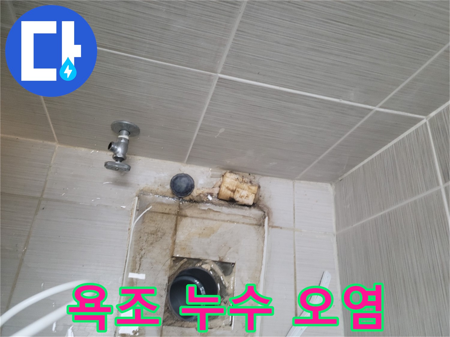 동두천 신창비바패밀리-2단지 욕조 배수구 주변 누수 및 오염