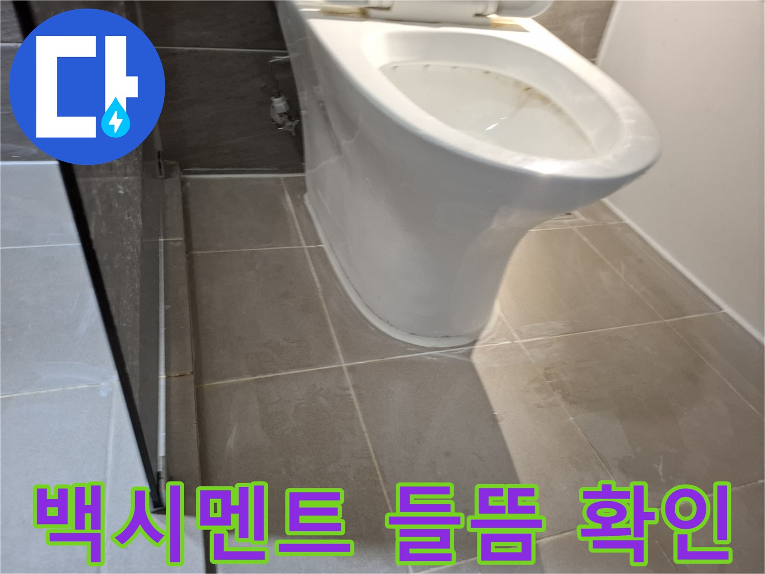 분당 봇들마을 206동 - 변기 주변 백시멘트 들뜸 - 누수 확인