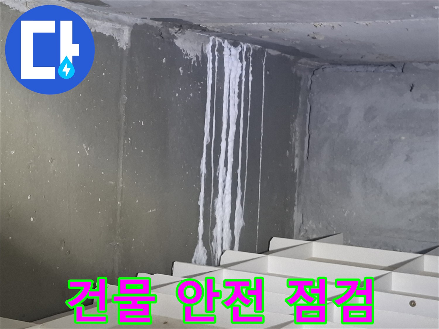 분당 삼평동 봇들마을 아파트 누수 - 주차장 천장 석회 누수, 건물 안전을 위해 지금 바로 점검하세요