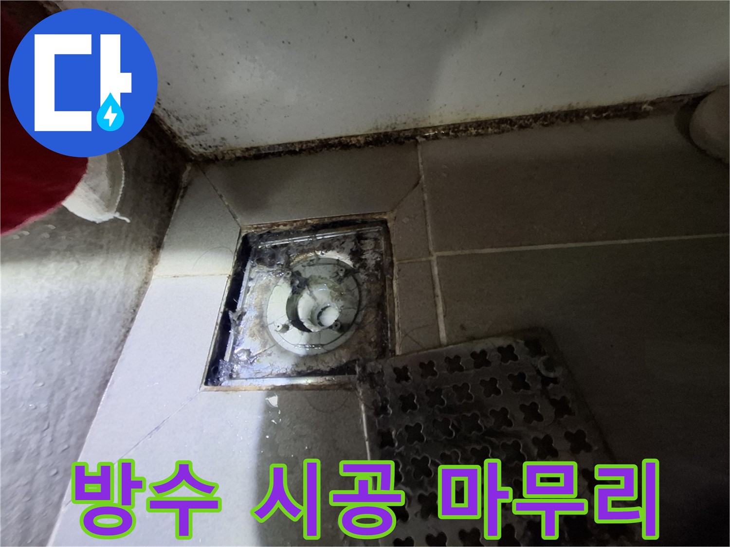 삼평동 봇들마을2단지 욕실 - 곰팡이 제거 후 완벽 방수 시공