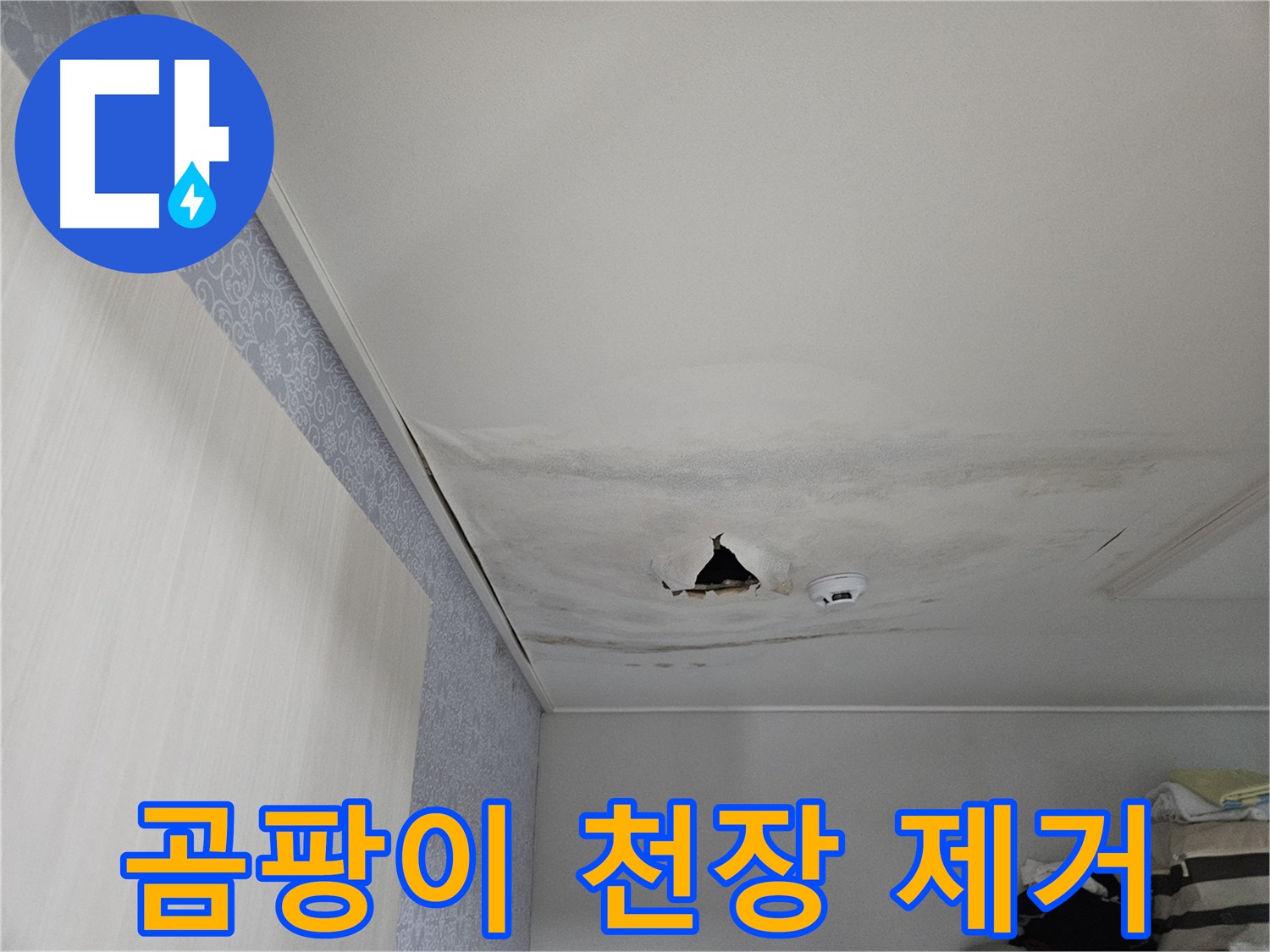 천호동 누수 - 곰팡이 천장, 완벽 제거
