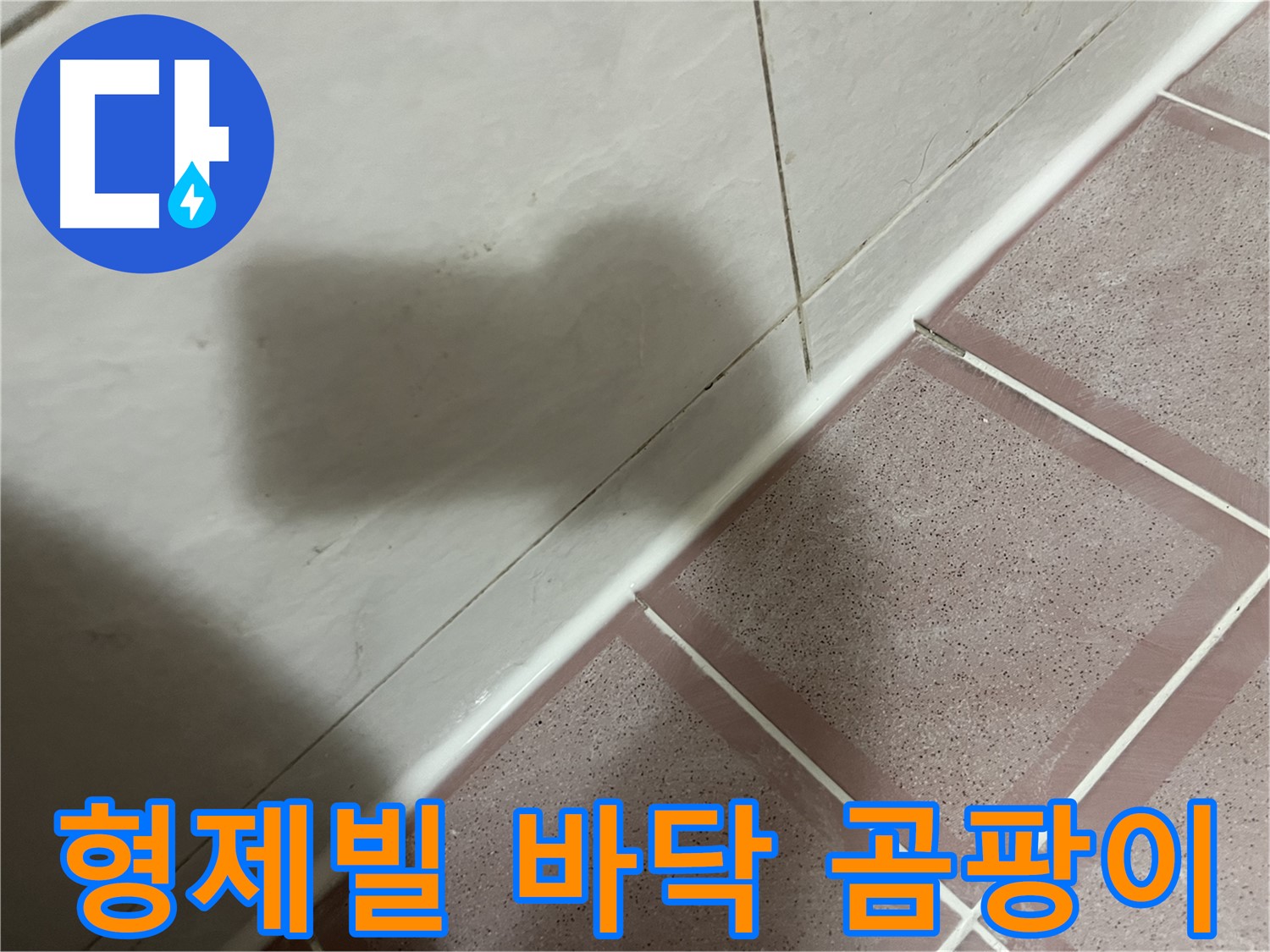 독산동 형제빌 바닥 타일 누수 - 실리콘 교체로 곰팡이 걱정까지 싹!
