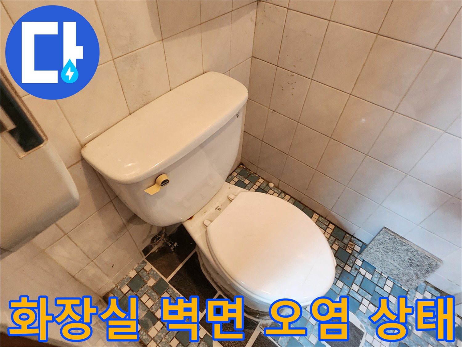 양주시 남방동-화장실 벽면 곰팡이와 타일 사이 습기 흔적