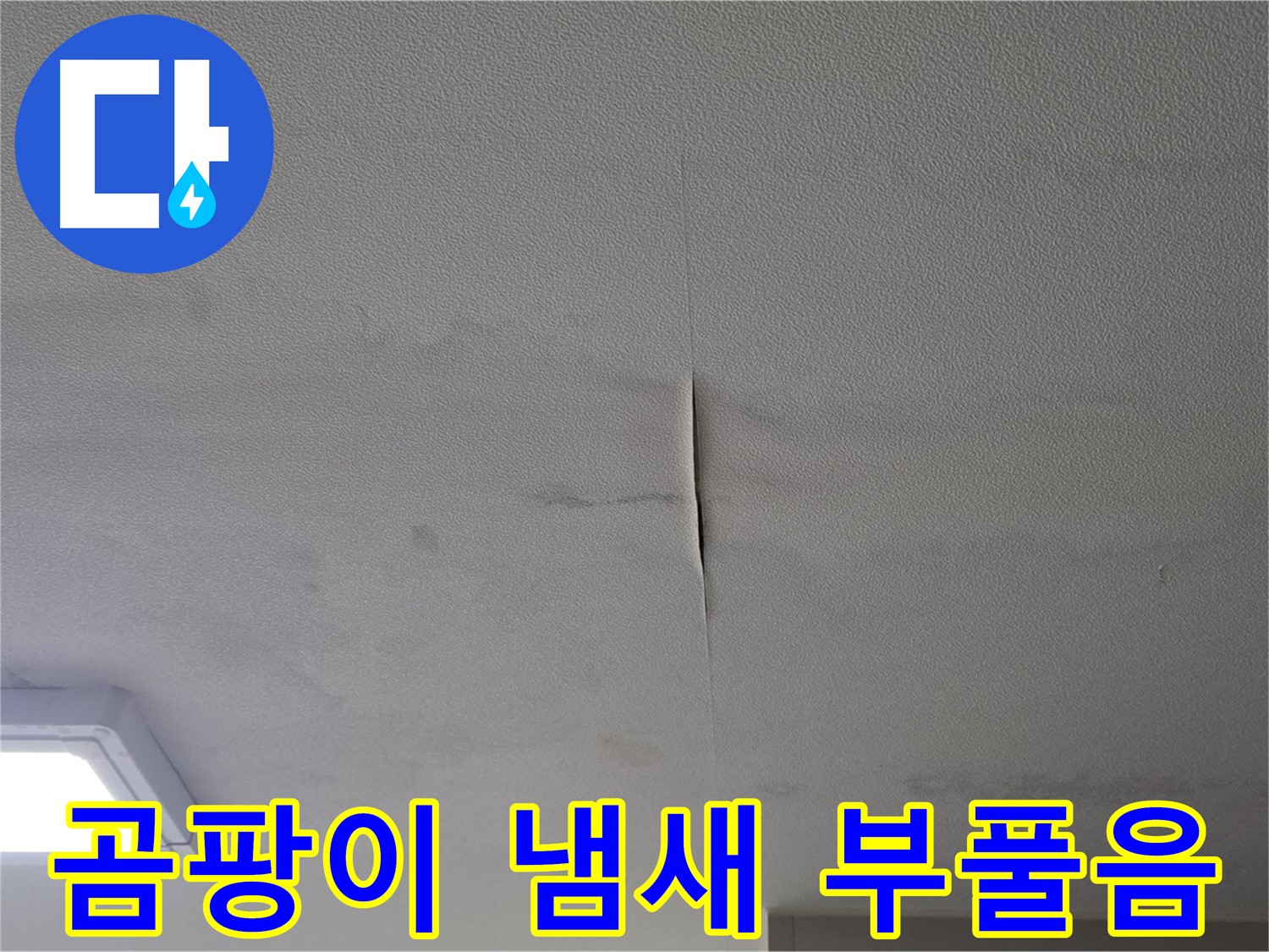 천장 누수 - 곰팡이 냄새와 벽지 부풀어 오름