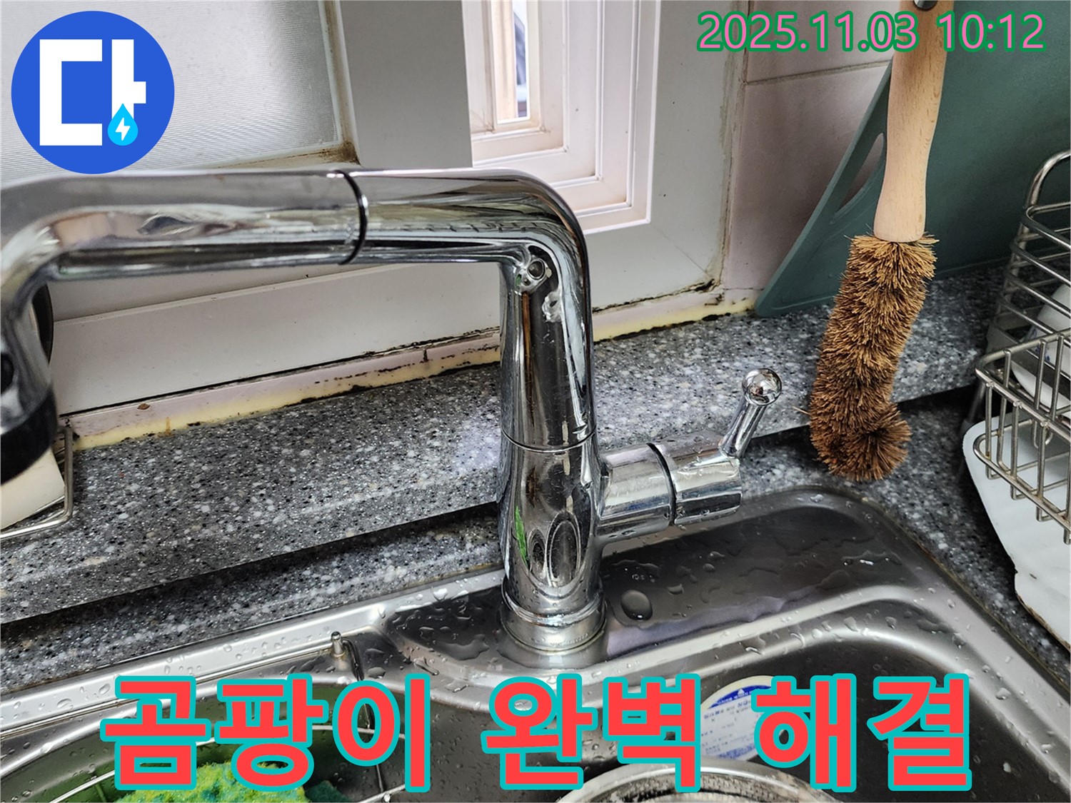 싱크대와 창틀 곰팡이 문제 - 완벽한 곰팡이 해결 - 곰팡이 걱정 없이 깨끗하게