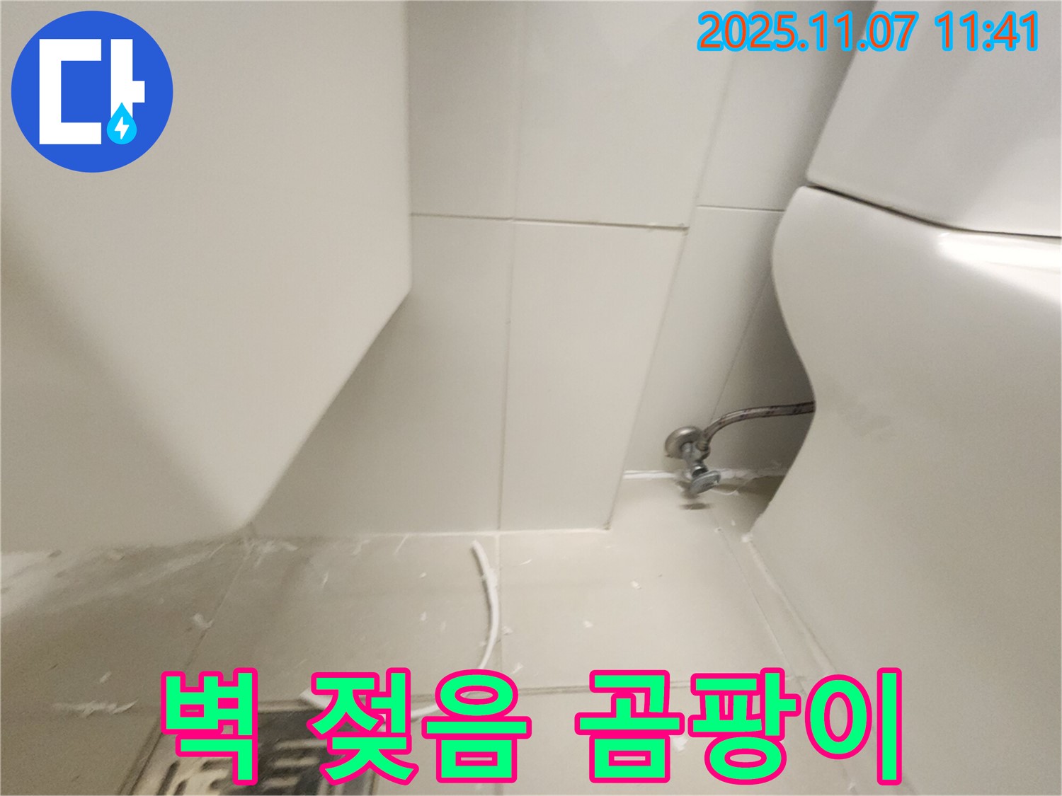 사우동 아파트 변기 누수 - 변기 뒤쪽 벽이 젖어있고 곰팡이가 핀 문제, 원인 꼼꼼하게 진단!