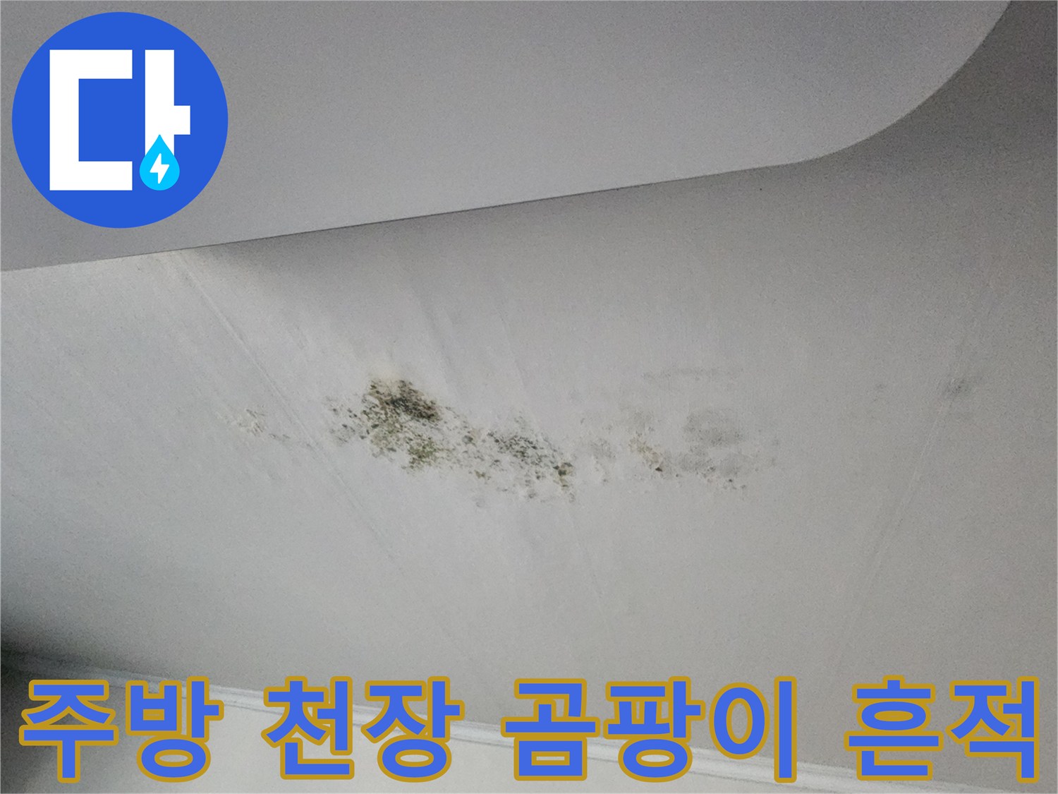 의정부 송산동 주방 천장 부위의 곰팡이와 변색된 상태