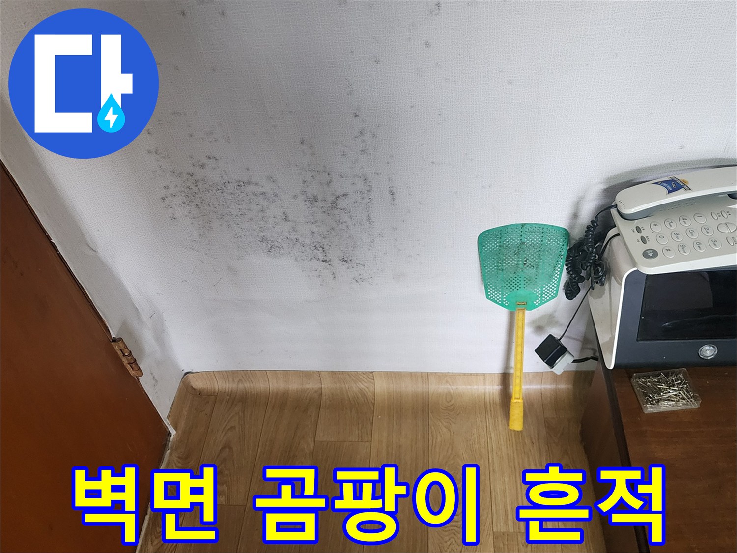 포천 소흘읍 아파트 벽면에 발생한 검은 곰팡이와 습기 자국