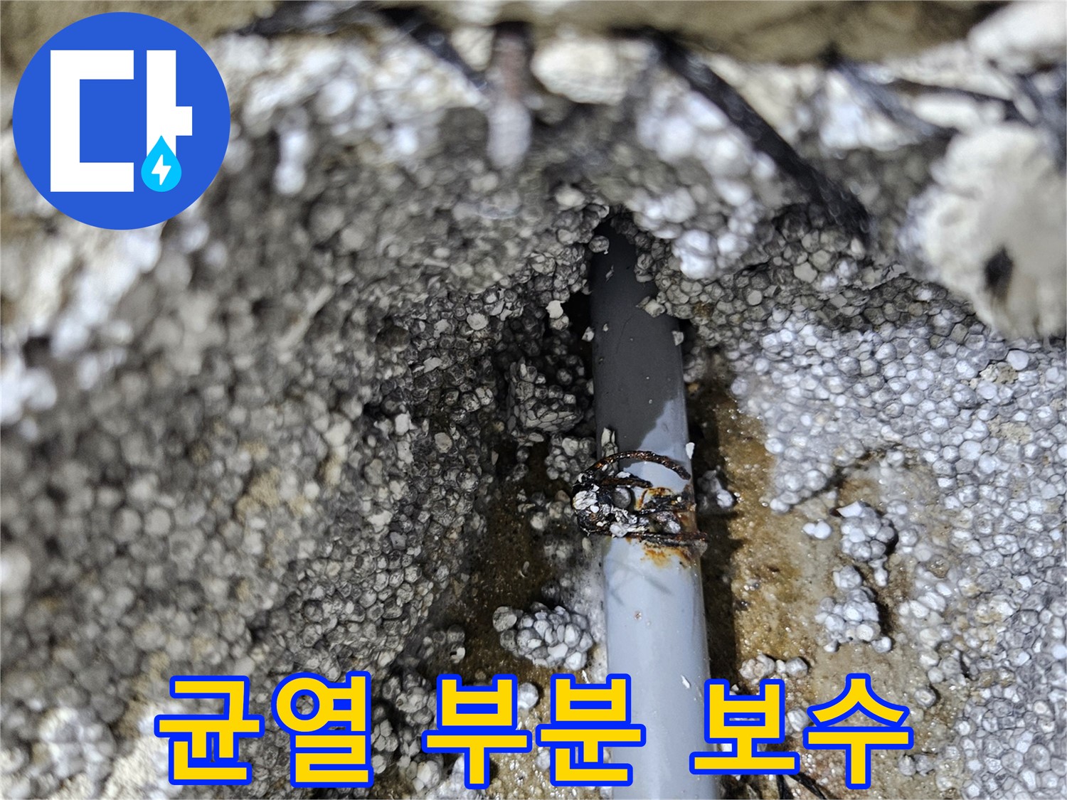 이천시 아리역로 누수 - 배관 균열 부분 보수로 해결