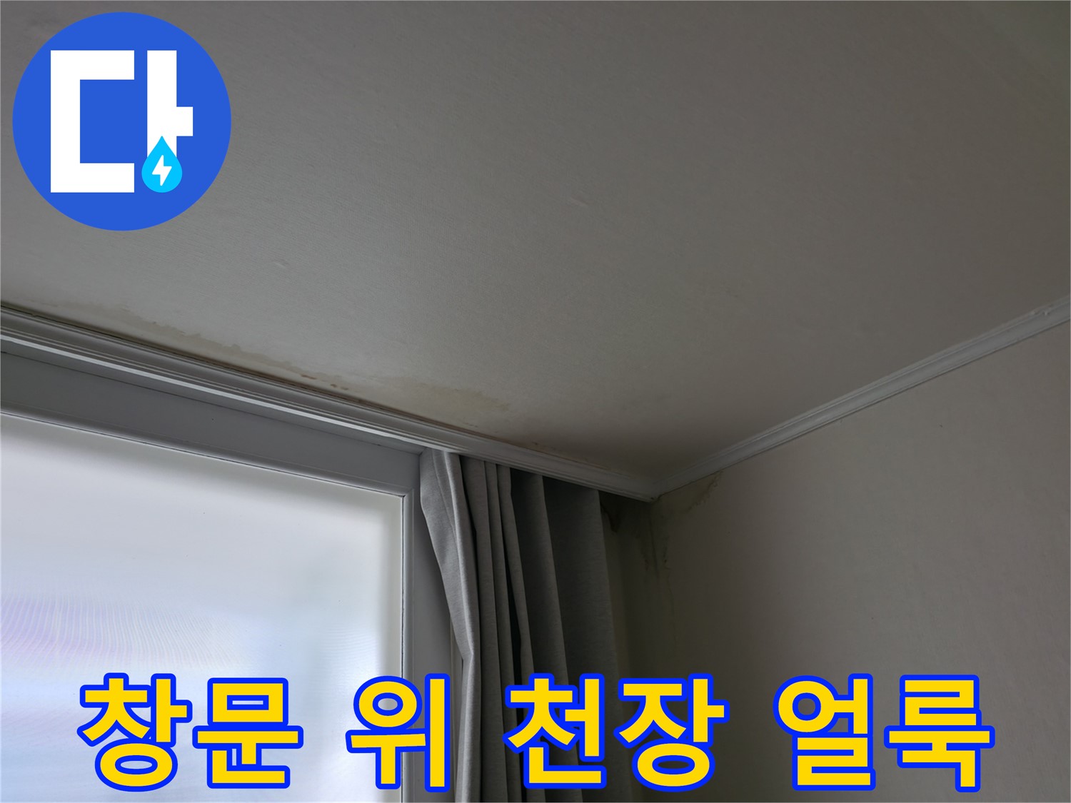 창문 위 천장 얼룩 - 곰팡이 발생 전 조치가 중요합니다