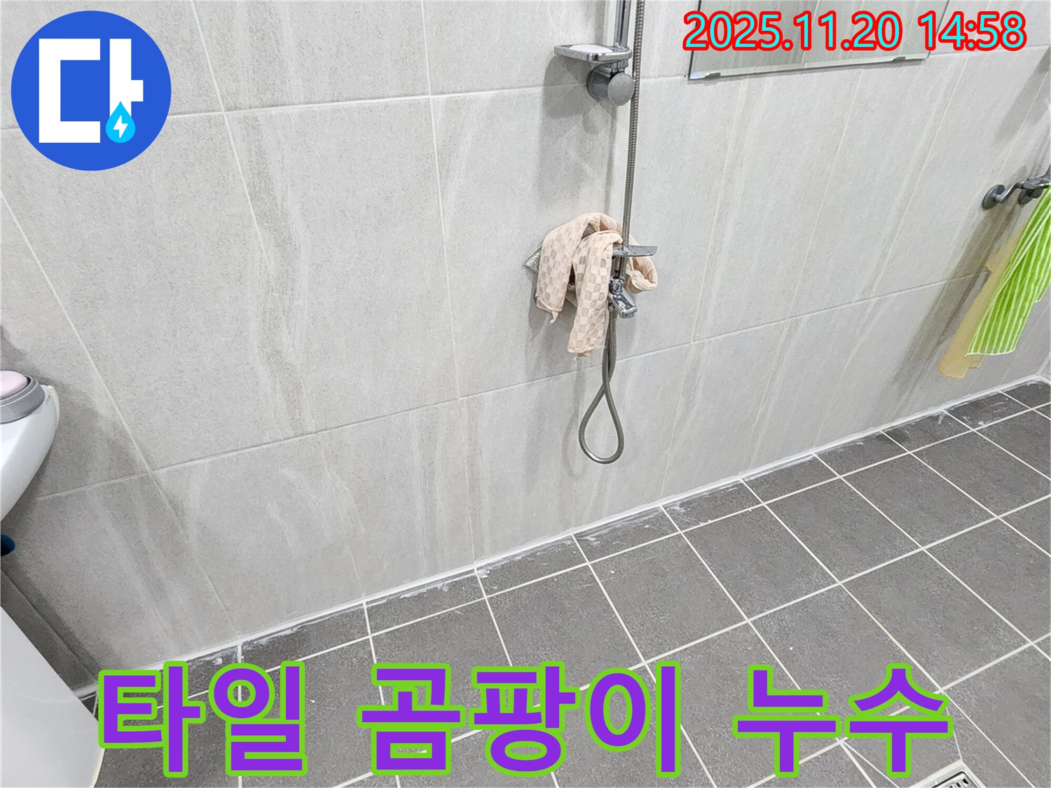포천 가산면 샤워기 벽 타일 곰팡이 - 곰팡이 제거와 함께 꼼꼼한 방수 시공으로 누수 방지!